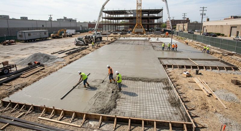 Commercial Slab Installation in Fredericksburg, VA