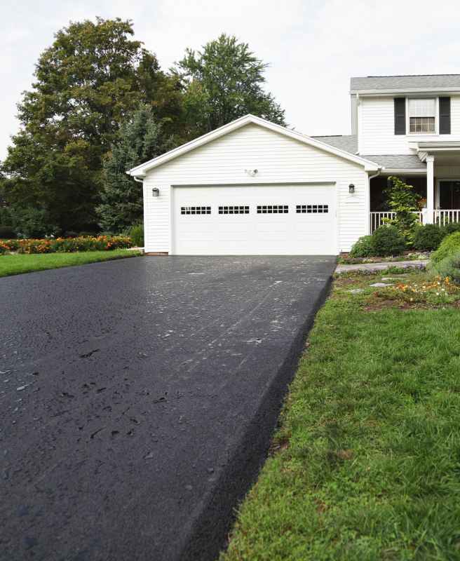 Blacktop Driveway with Clear Markings