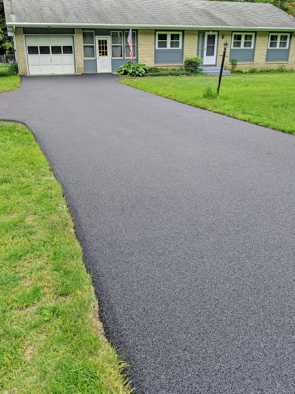 Residential Asphalt Driveway Close-Up